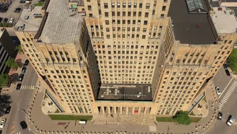 aerial city hall buffalo new york