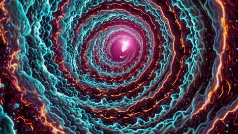 abstract glowing vortex tunnel