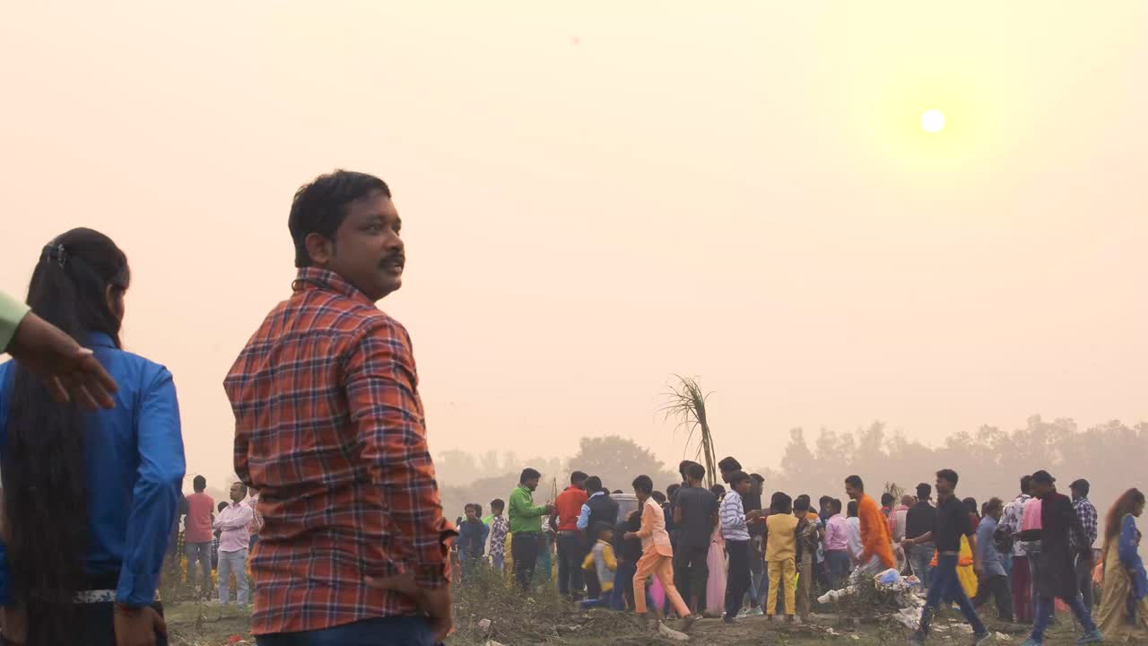 Indian people timelapse at a festival