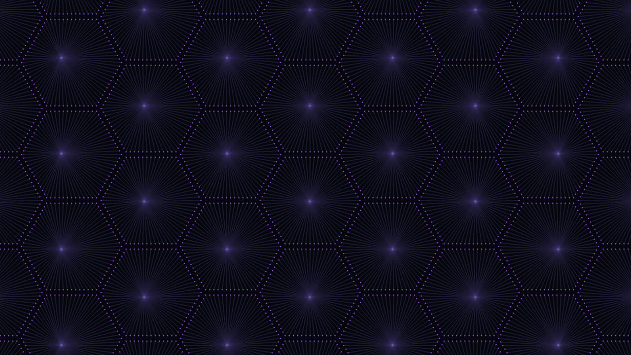 Futuristic hexagon grid with glowing purple nodes, abstract tech background
