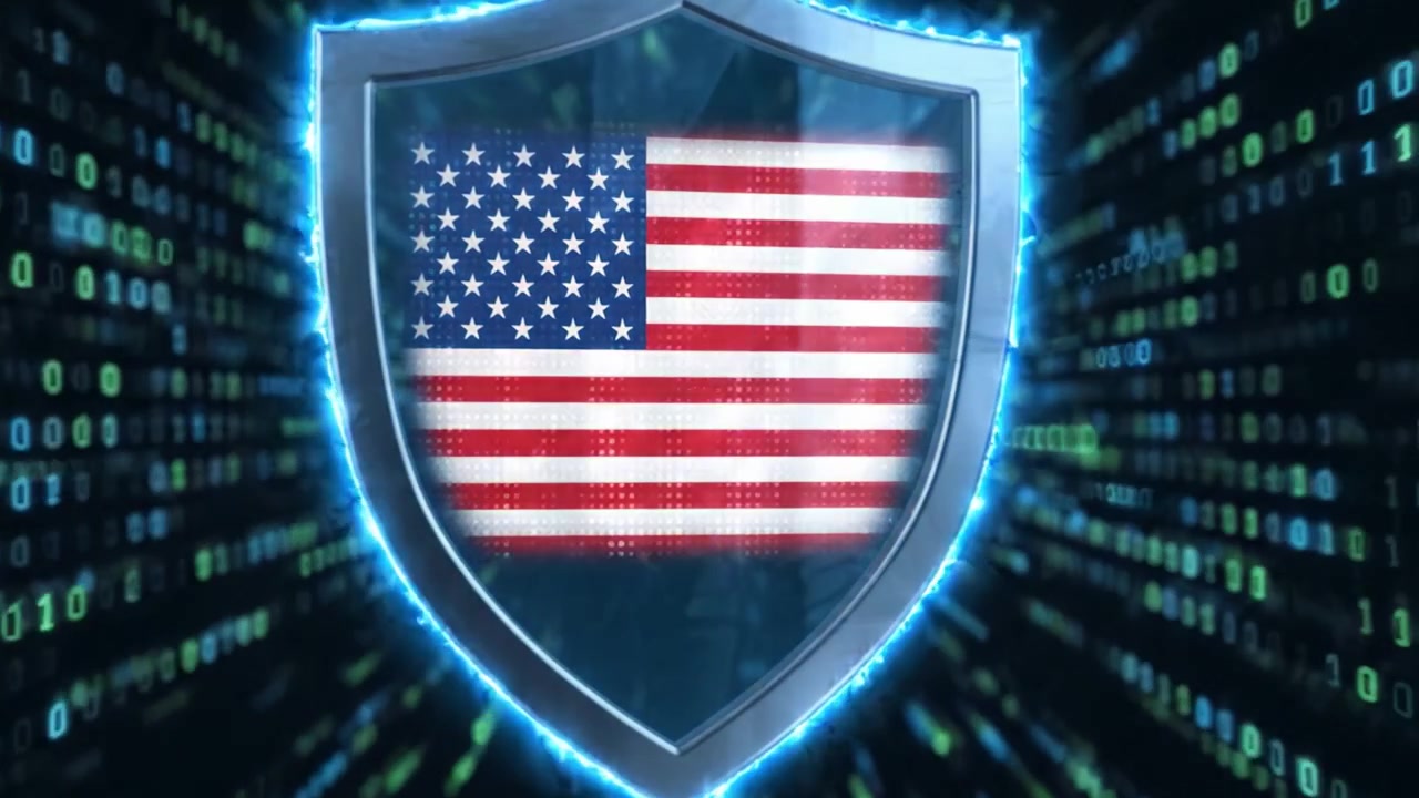 A Journey Through Digital Space: Exploring Cybersecurity with Binary Code Flowing Towards a Shield Graphic Representing Protection and Integrity in the Digital Age