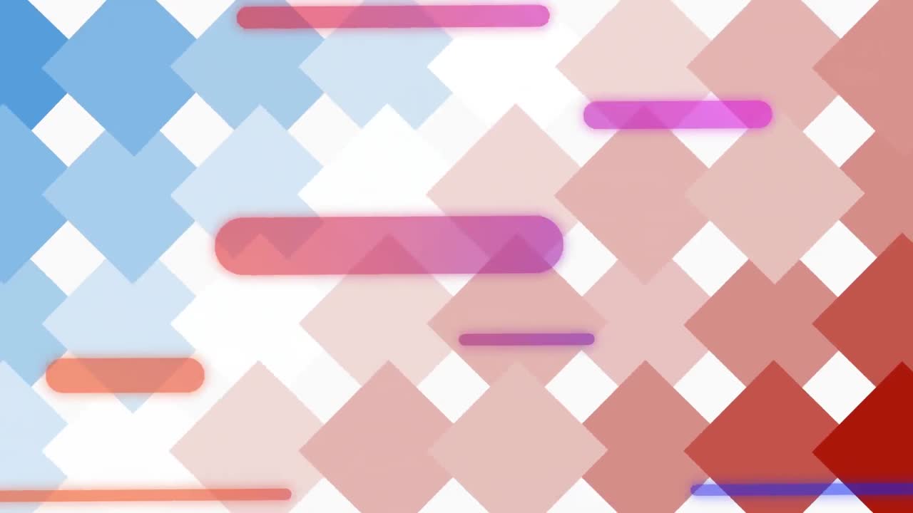 animación de rayas de colores vibrantes sobre un fondo azul y rojo con patrones