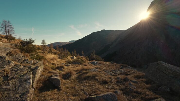 Mountain Sunset Scenery