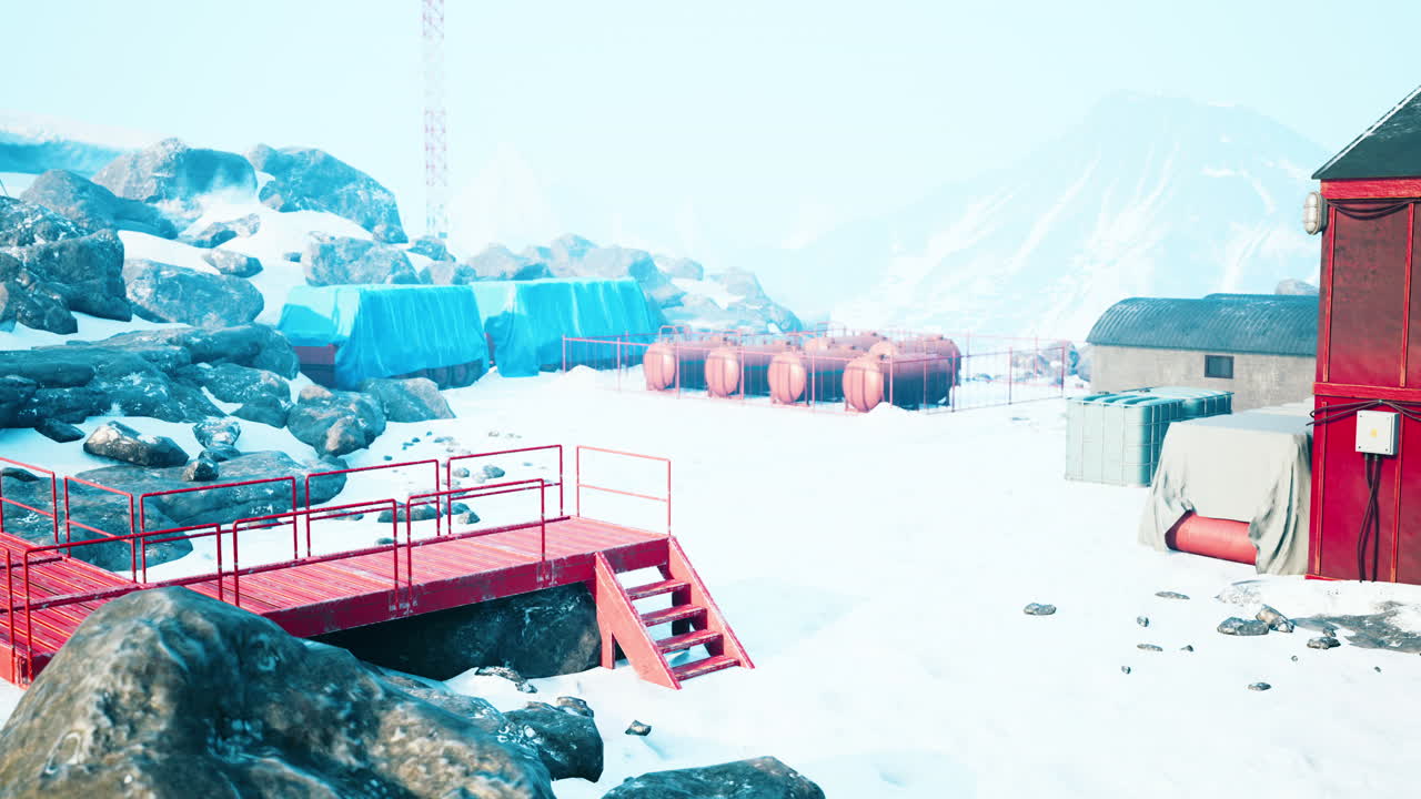 눈 인 산 기지 캠프