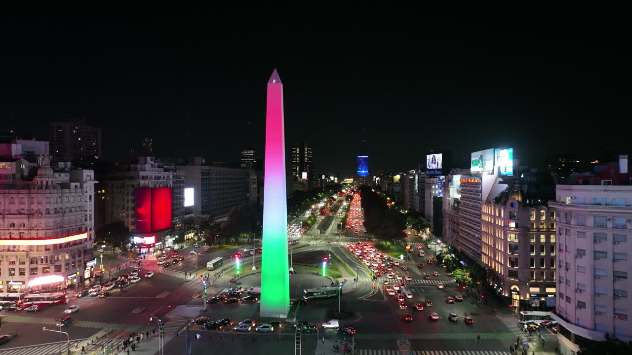 부에노스 아이레스 시내의 부드러운 항공 샷