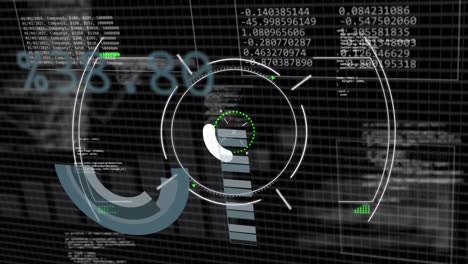 animation of financial data processing over scope