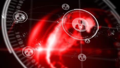 animación de la red de conexiones