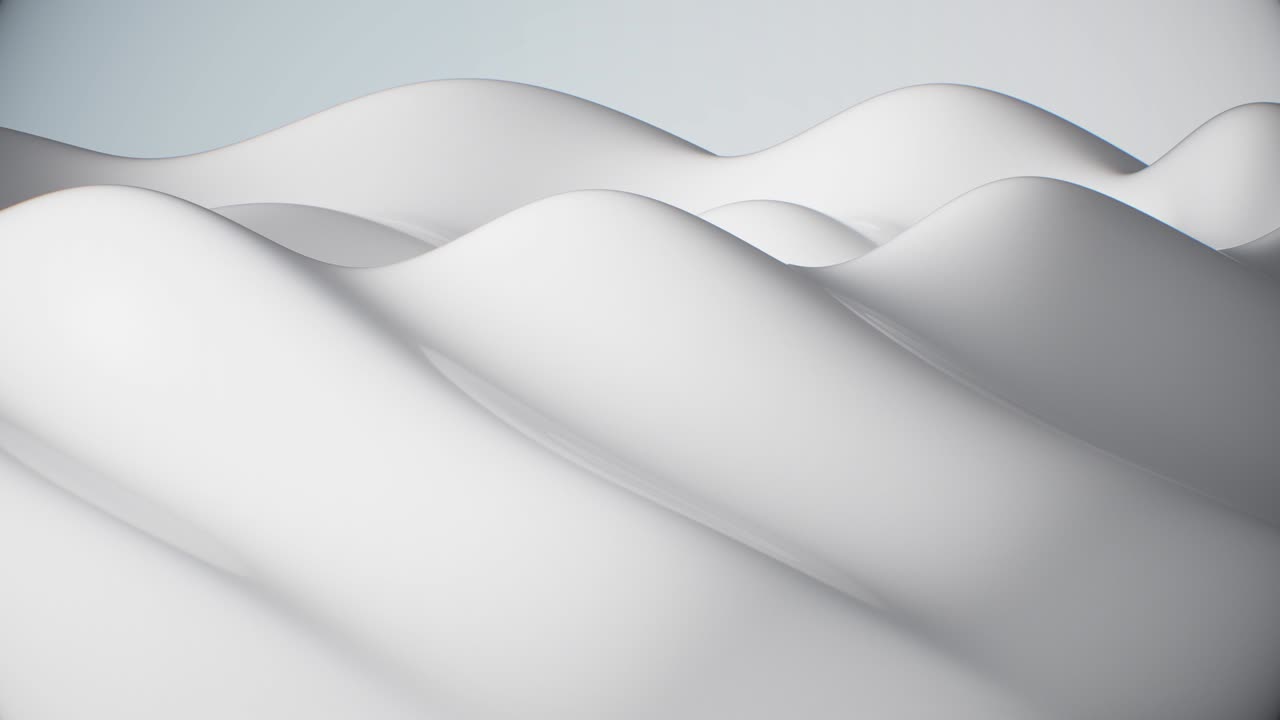 White Background Smoothly Waves Flowing animation seamles loop 4k