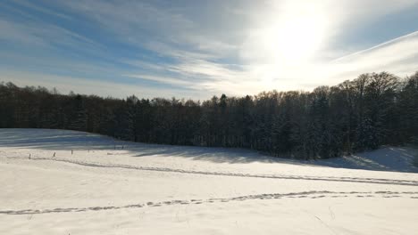 timelapse of a backlit winter scene