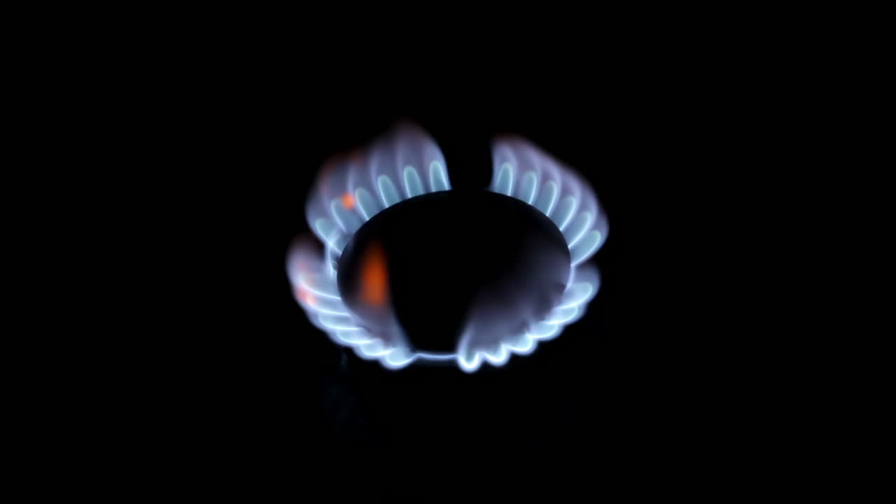 가스 스토브 버너 불꽃