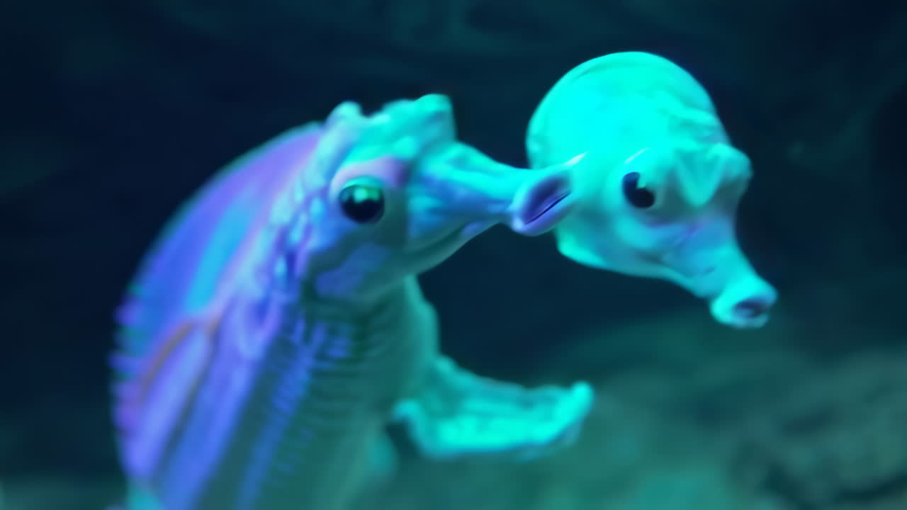 Vibrant Neon Aquatic Creature