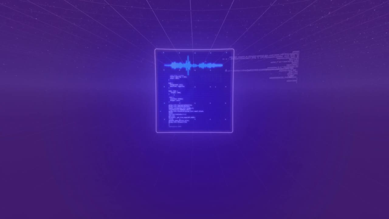 animación de pantallas con procesamiento de datos contra fondo azul