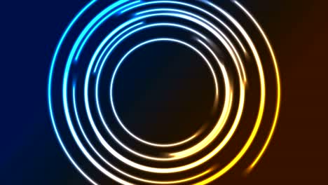 coloridos círculos de neón brillantes animación de video