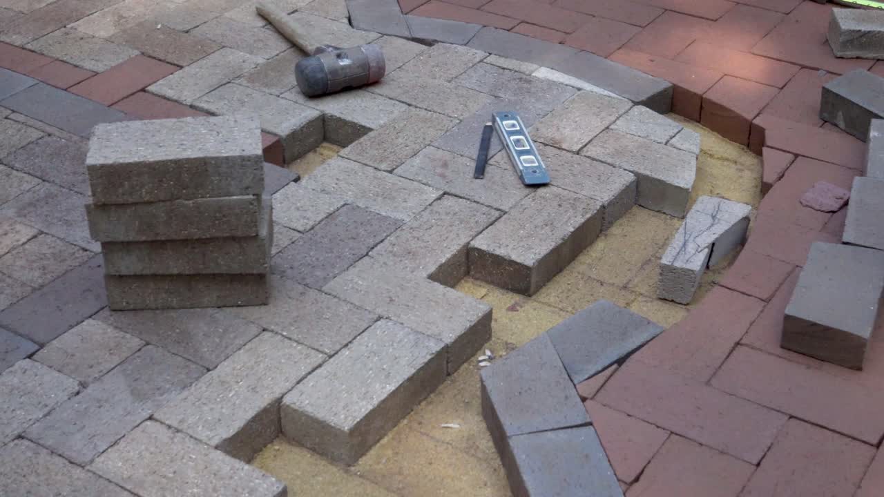 Building a brick patio