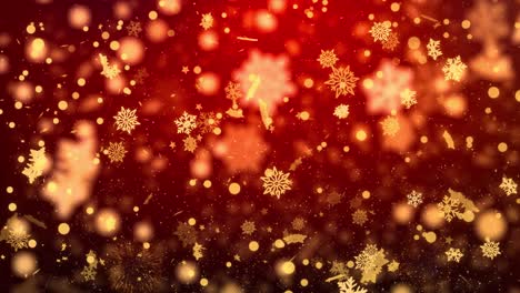 golden red 3d loop particle white beautiful glowing bokeh background.