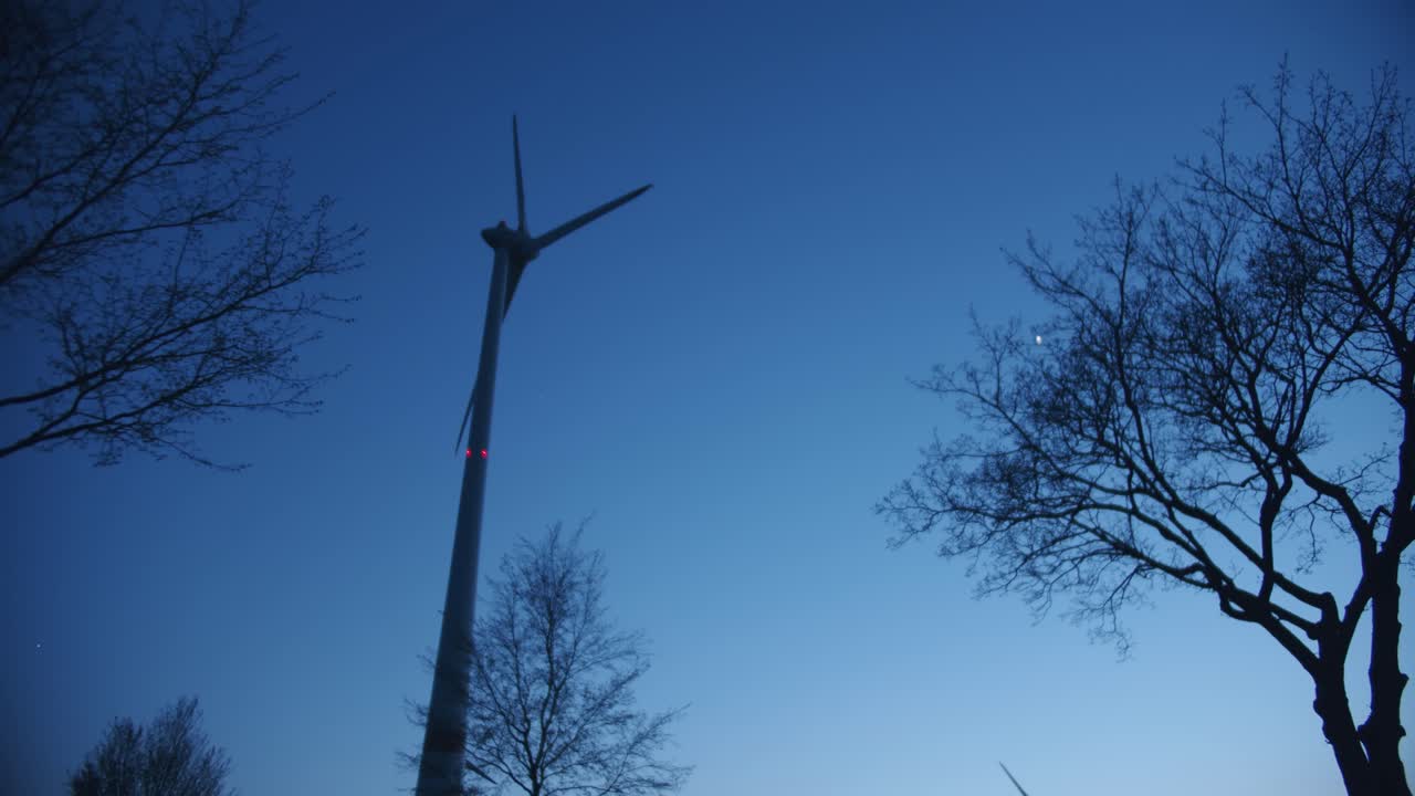 Wind Turbine at Night