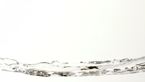 water moving against white background