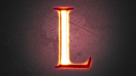 engraved letter l shining