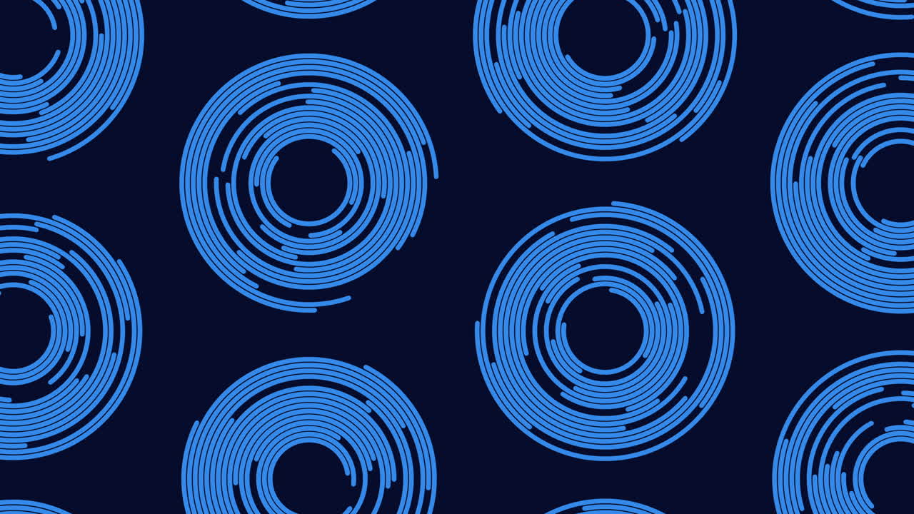 Dynamic red circular pattern on black background