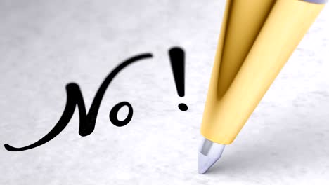 "no!" en la página. el metraje de bucle tiene resolución de 4k.