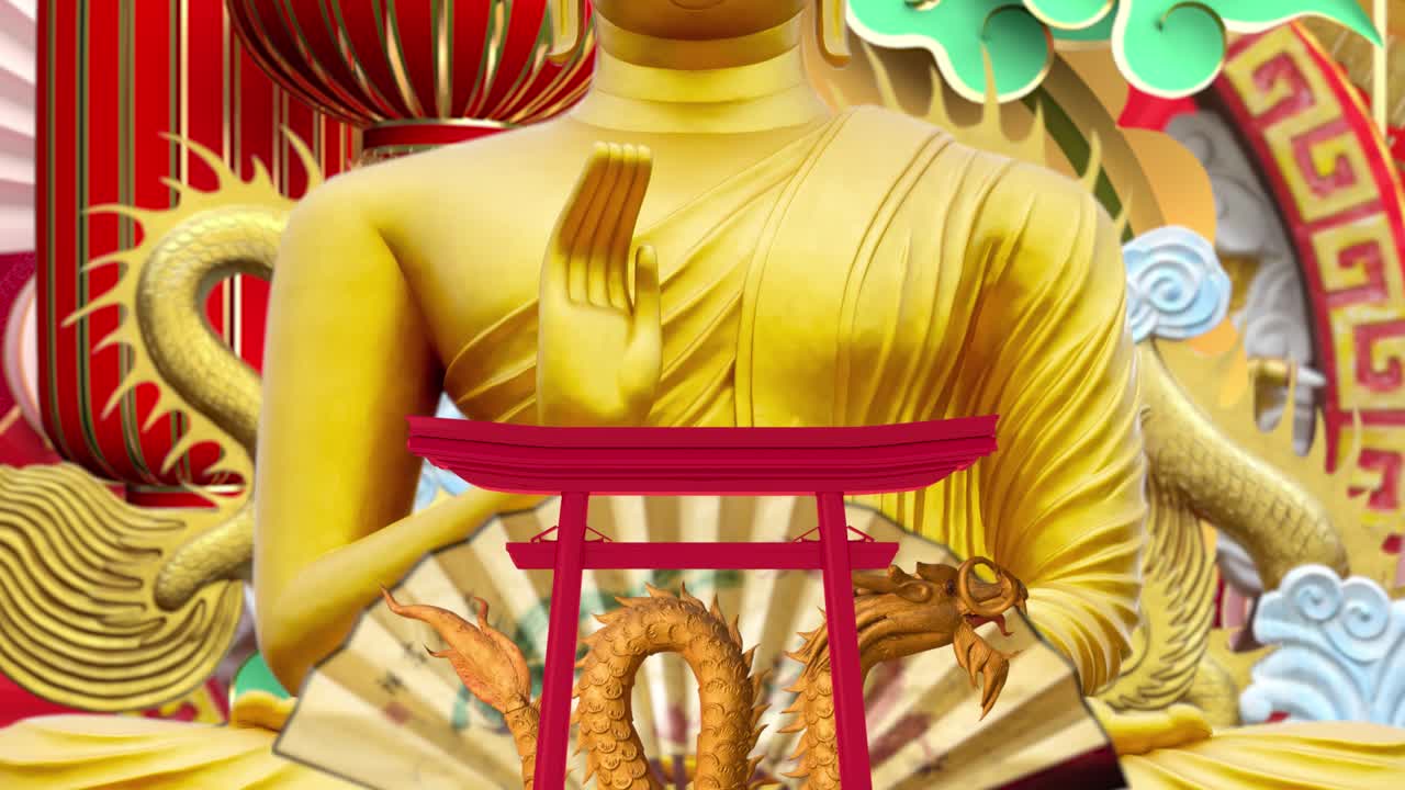 ilustración de infografías animadas japonesas y chinas stop motion