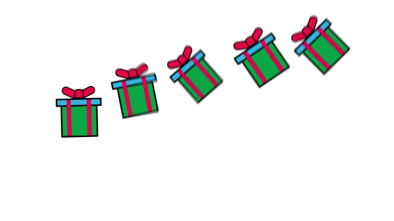 Gift Box Icon Animation with Alpha