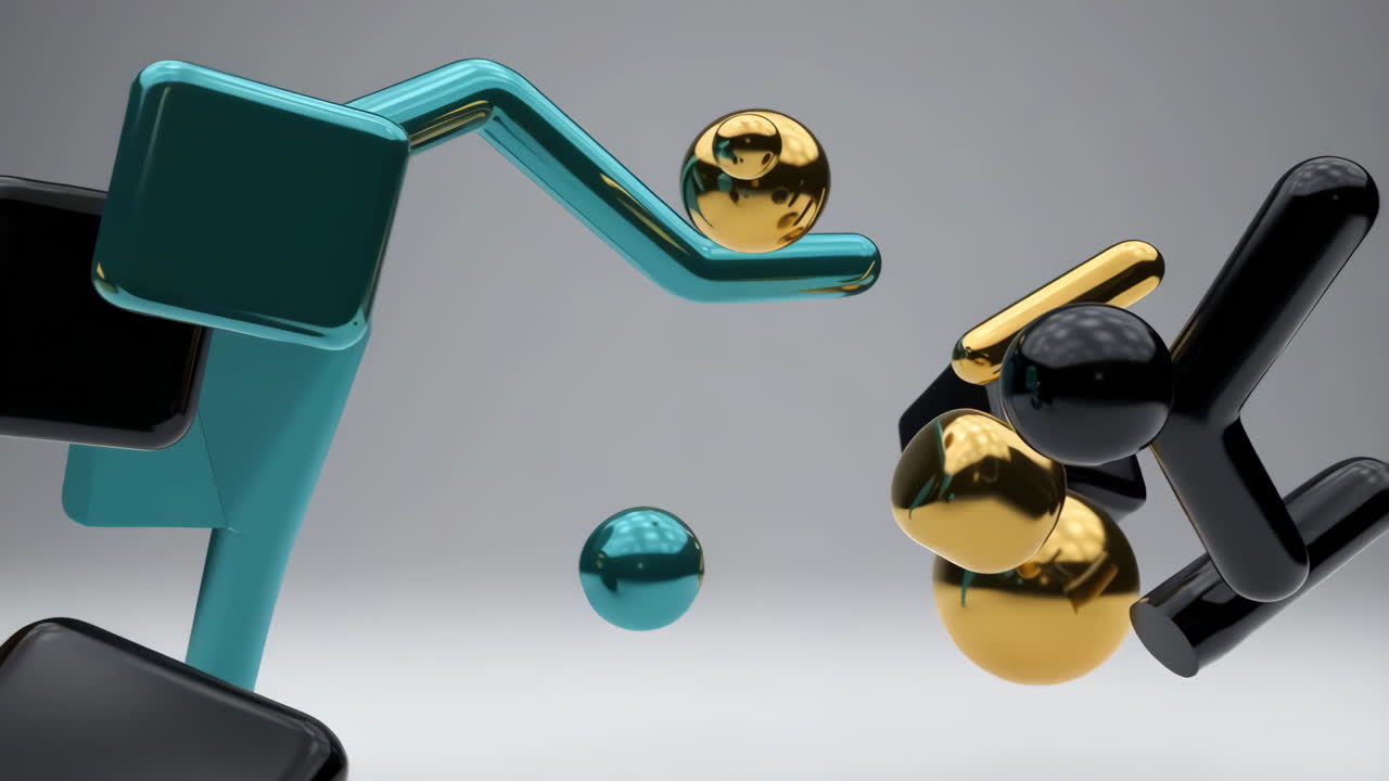 composición de formas geométricas 3d abstractas