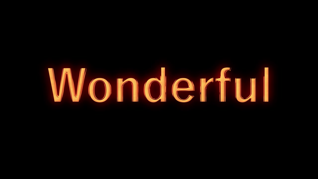 Wonderful text animation message motion graphics