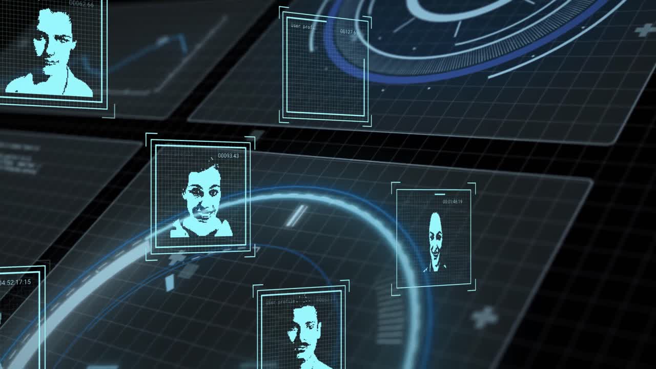 Animation of user photos and data processing in digital space