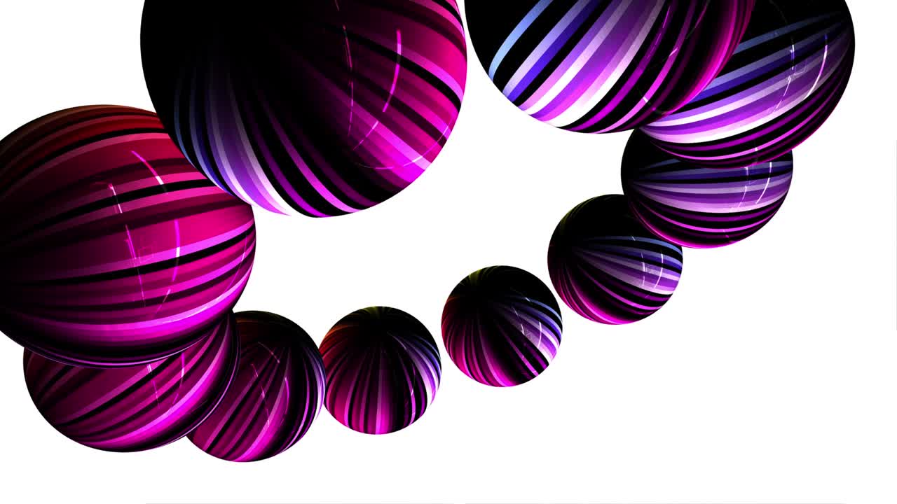 animación fantástica con objetos de esfera 3d abstractos en cámara lenta, 4096x2304 bucle 4k
