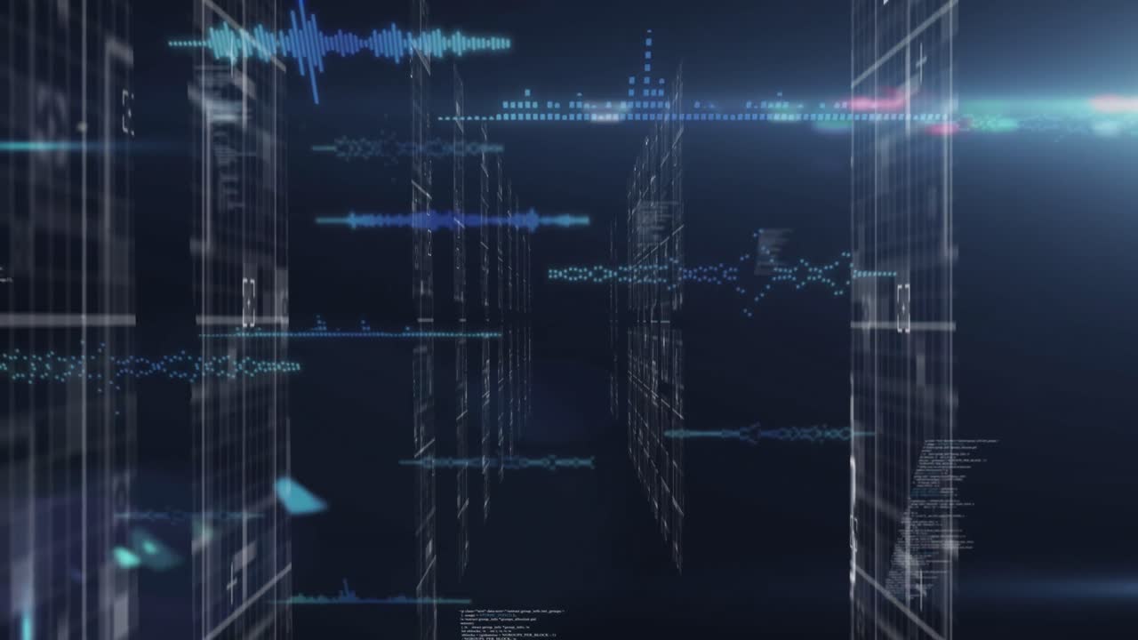 Animation of data processing over computer servers