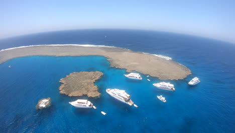 Aerial-Drone-Shot-for-the-Coral-reef-of-the-Red-Sea-in-Sinai-Peninsula-and-Coral-Reef-Islands-in-the-Red-Sea-shot-on-4K-and-50-Frames