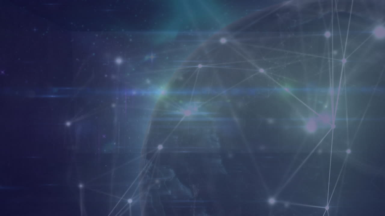 Animation of networks of connections over globe