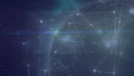 animación de redes de conexiones en todo el mundo