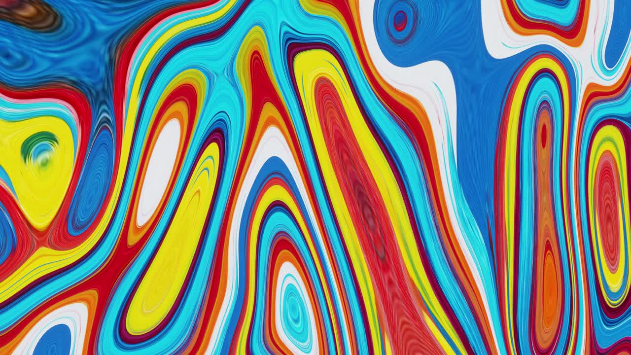 propagación suave de las pinturas al óleo brillantes. bucle, 4k