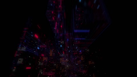 abstract technology big data cloud computing background with bright neon lines and dots