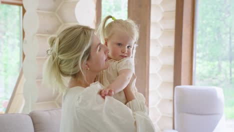 Mother and Daughter in a Cabin