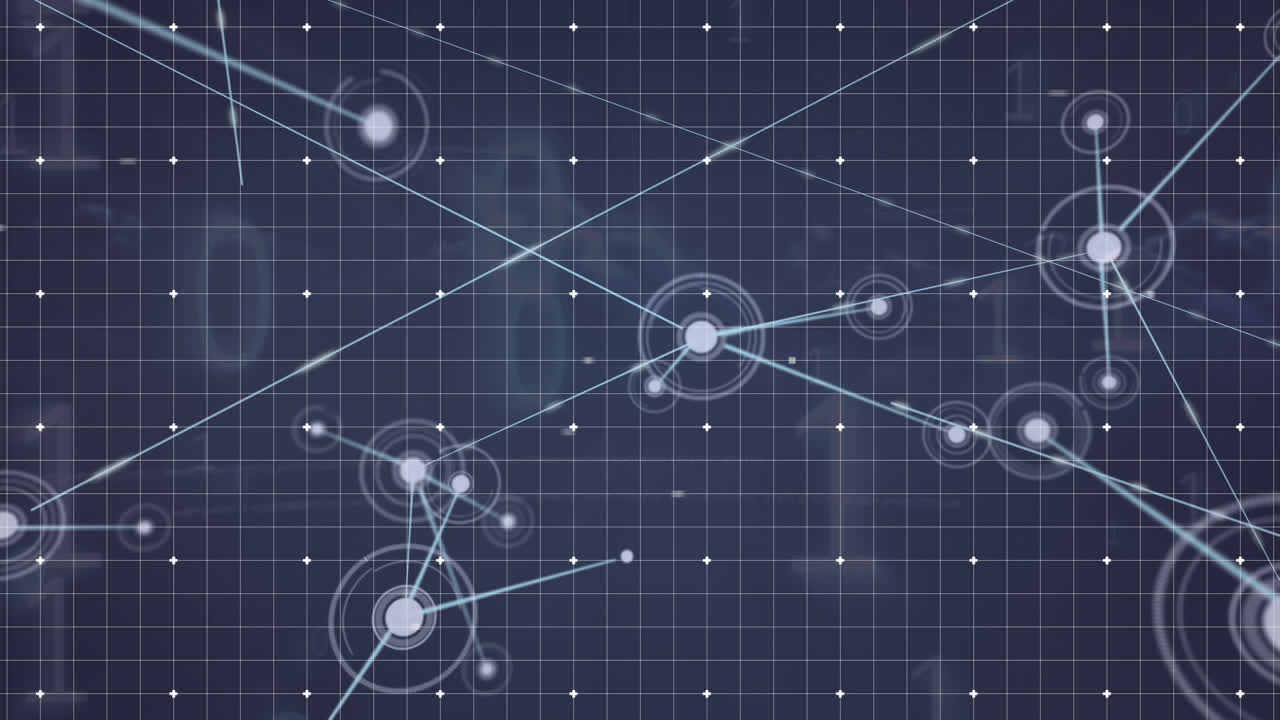 이진 코딩 데이터 처리를 통해 아이콘으로 연결 네트워크의 애니메이션