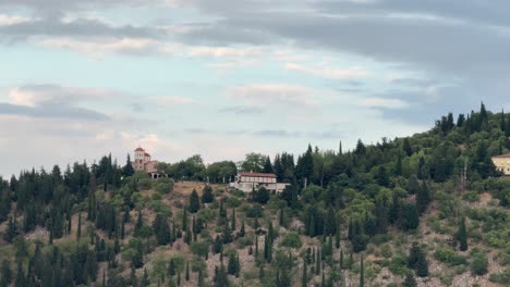 church monastery on the hill forest near kastoria greece west macedonia religious building