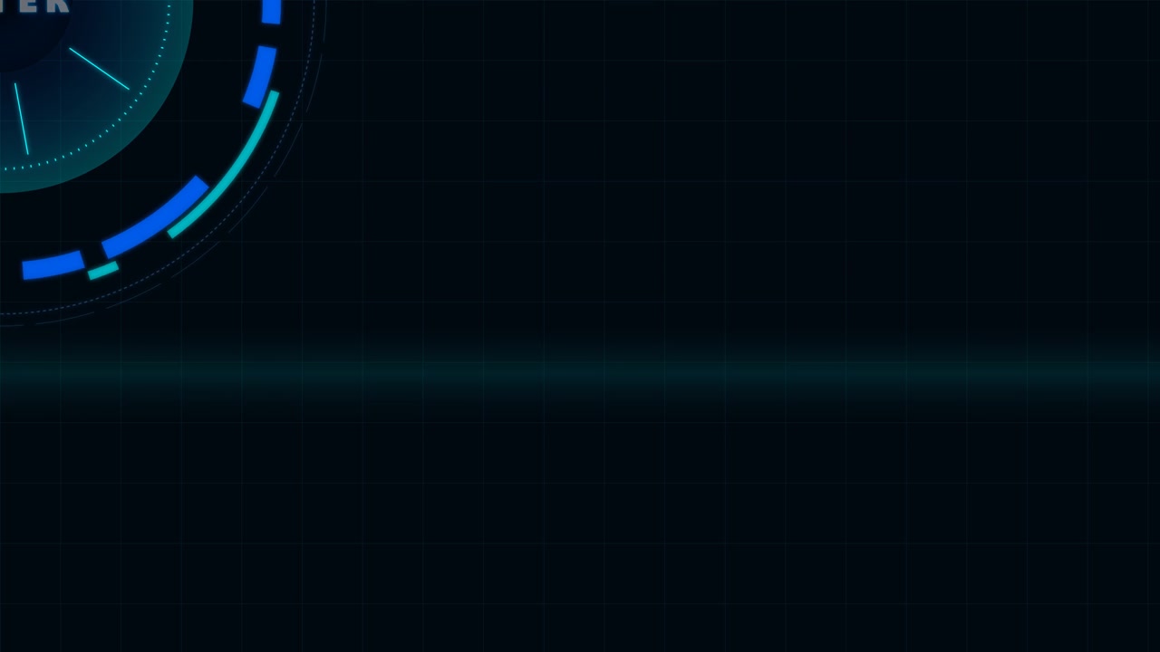 Futuristic Digital HUD Interface with Scanning Light Effect
