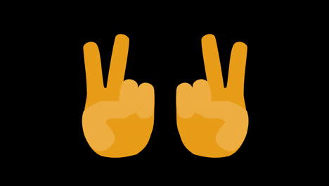 victory-finger-sign-icon-loop-motion-graphics-video-transparent-background-with-alpha-channel