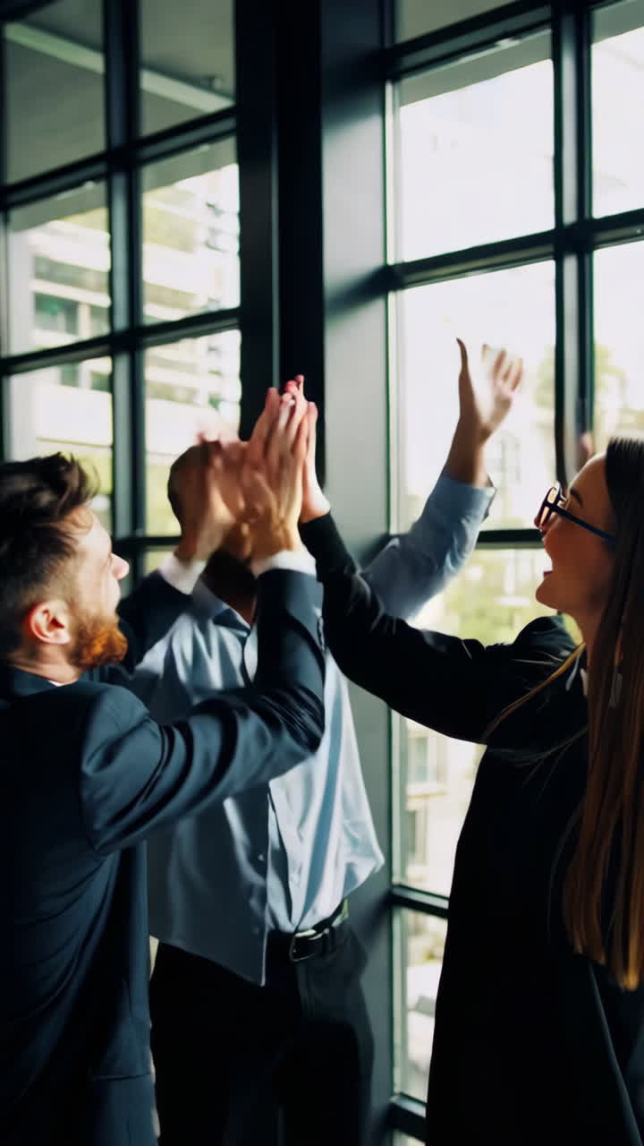equipo celebrando el éxito