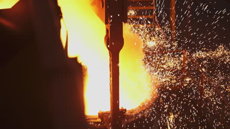 molten metal in a furnace