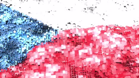 czechia bright flag - loop