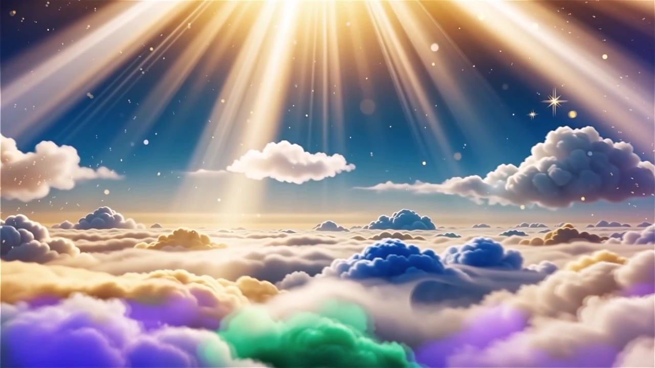 Christian Heavenly Light Worship Background