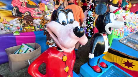 colorful clown game at a fun fair