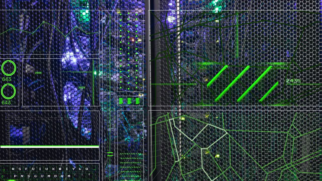 Animation of data processing over computer server