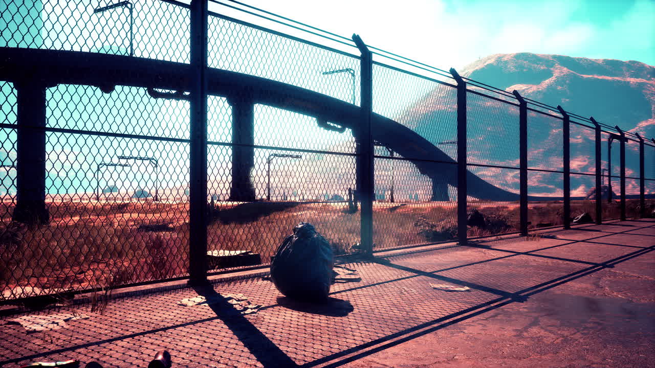 도시 의 포스트 아포칼립스 풍경