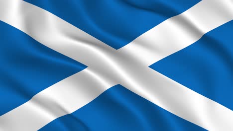 scottish flag seamless smooth waving animation. fine flag of scotland with folds. scotland country symbol