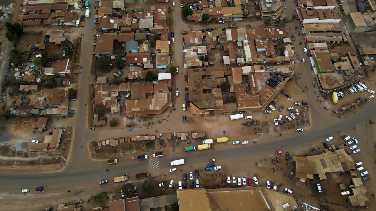 Vista drone del Kenya rurale